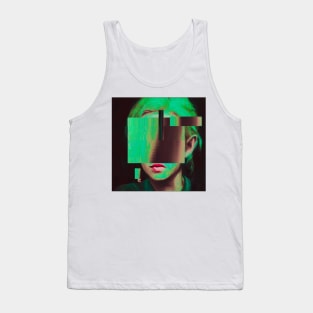 YOU ARE DONE Glitch Art Portrait Tank Top